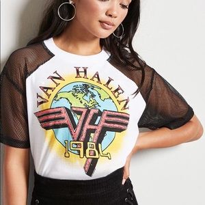 Van Halen 1984 fishnet sleeved t-shirt